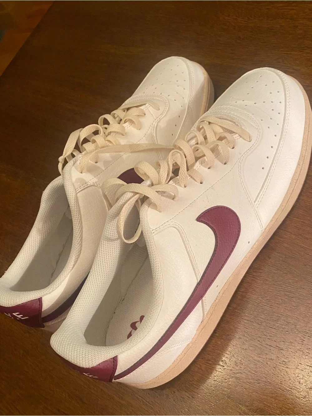 Nike Curt vision lowsail dark beetroot Leather Sneakers men’s size 15